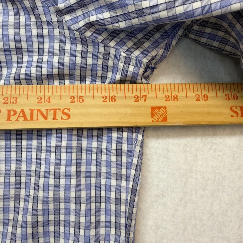 UNTUCKit   Durif WF Reg Fit Men's‎ XXXL  Long Sleeve Button Up Blue Plaid 01096 - Picture 7 of 13